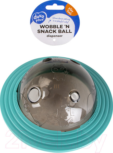 Изображение товара Игрушка для собак Duvo Plus Мяч для лакомств / 13134/DV (серый/бирюзовый)