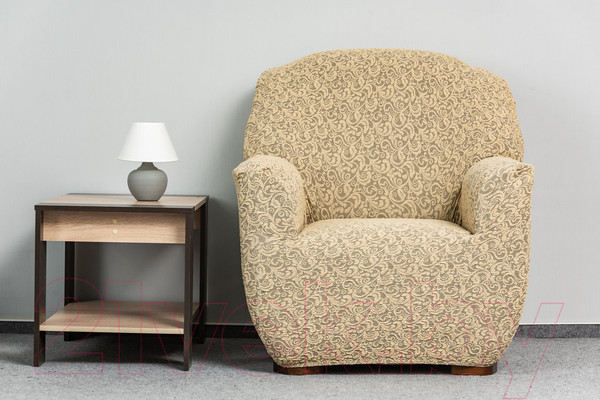 Изображение товара Комплект чехлов Софатэкс Люкс КПО-6 Венеция без оборки / 01084 (песок)