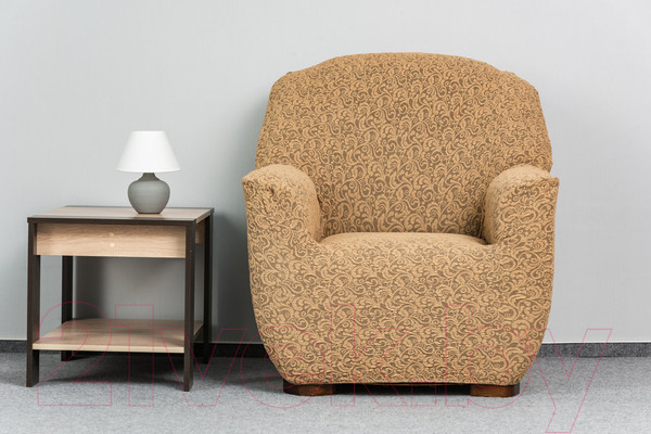 Изображение товара Комплект чехлов Софатэкс Люкс КПО-6 Венеция без оборки (кофе с молоком)