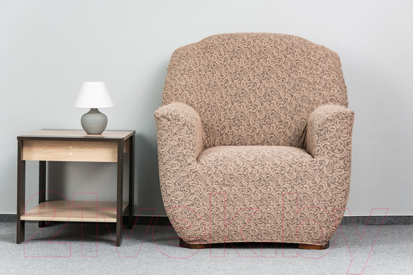 Изображение товара Комплект чехлов Софатэкс Люкс КПО-6 Венеция без оборки / 01053 (капучино)