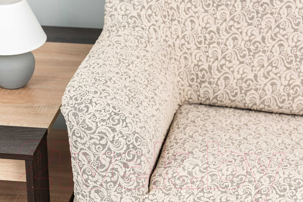 Изображение товара Комплект чехлов Софатэкс Стандарт КПО-6 Венеция без оборки / 01082 (ваниль)