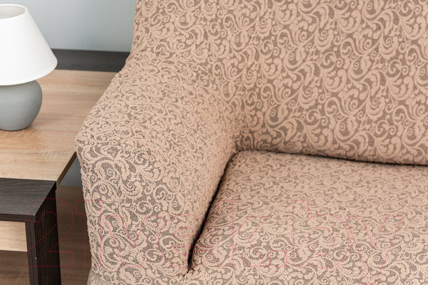 Изображение товара Комплект чехлов Софатэкс Стандарт КПО-6 Венеция без оборки / 01155 (капучино)