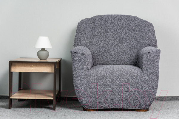 Изображение товара Комплект чехлов Софатэкс Стандарт КПО-6 Венеция без оборки / 01205 (серый)