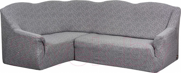 Изображение товара Чехол на угловой диван Софатэкс Люкс ПО-10 Венеция без оборки / 01236 (серый)
