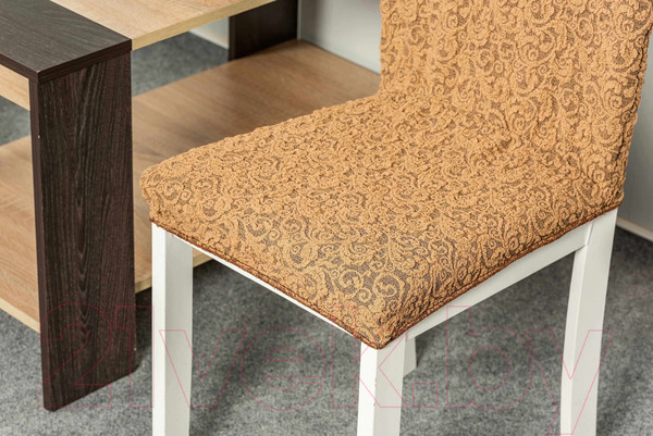 Изображение товара Комплект чехлов Софатэкс КПС-12 Венеция без оборки (кофе с молоком)