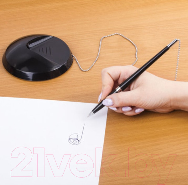 Изображение товара Ручка шариковая Brauberg Стенд-Пен Блэк2 / 141347 (синий)