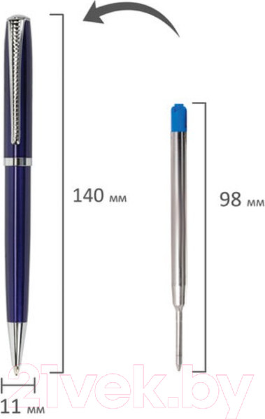 Изображение товара Ручка шариковая Brauberg Cayman Blue / 141409 (синий)