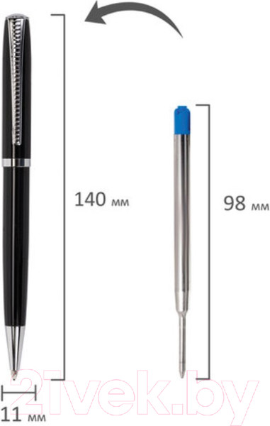 Изображение товара Ручка шариковая Brauberg Cayman Black / 141410 (синий)