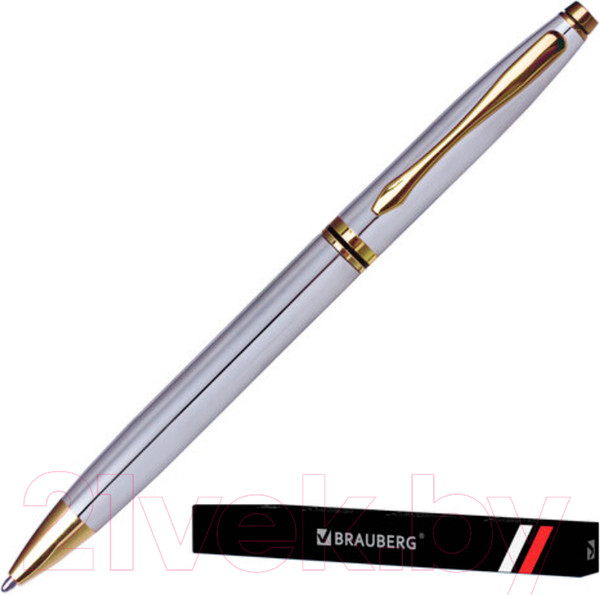 Изображение товара Ручка шариковая Brauberg De Luxe Silver / 141414 (синий)