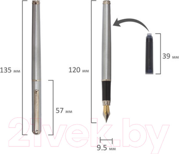 Изображение товара Ручка перьевая Brauberg Larghetto / 143475 (синий)