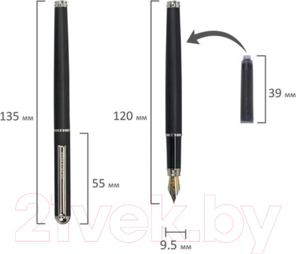 Изображение товара Ручка перьевая Brauberg Larghetto / 143477 (синий)