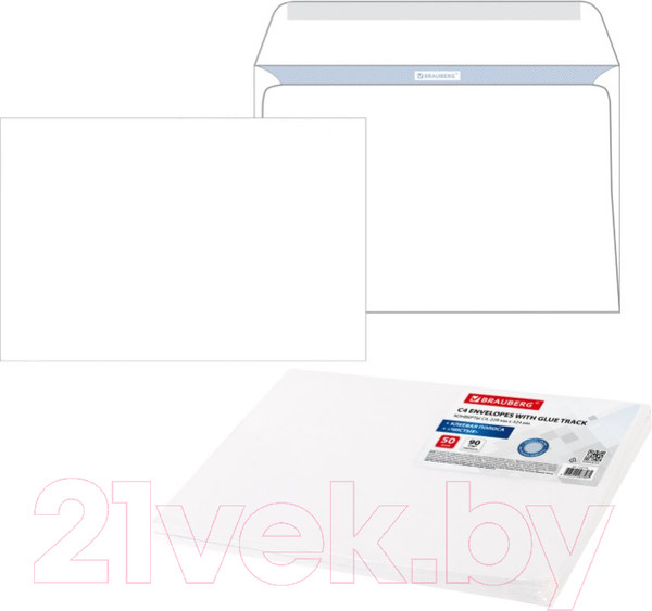 Изображение товара Набор конвертов почтовых Brauberg 112176 (50шт)
