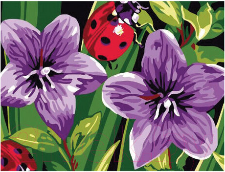 Изображение товара Картина по номерам Юнландия Божья коровка с акриловыми красками / 662503