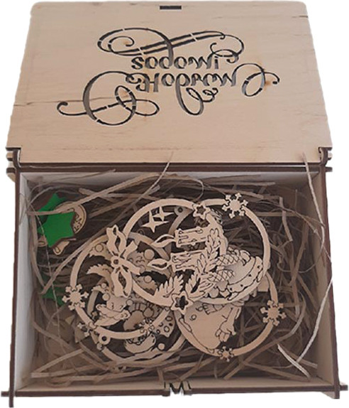 Изображение товара Декор Деревянный город Шкатулка с Новым годом / 340