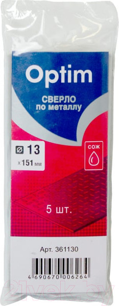 Изображение товара Набор сверл Optim 361130 (5шт)