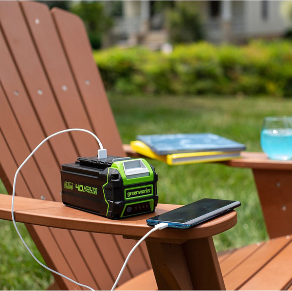 Изображение товара Аккумулятор для электроинструмента Greenworks G40USB4 40V 4Ач / 2939507 (с USB разъемом)