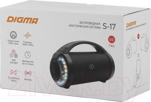 Изображение товара Портативная колонка Digma S-17 (черный)