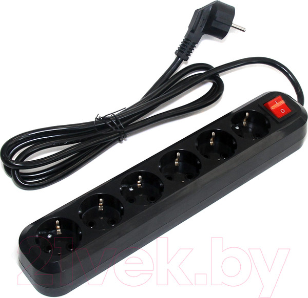 Изображение товара Сетевой фильтр 5bites SP6B-318 6S (6 розеток, 1.8м, черный)