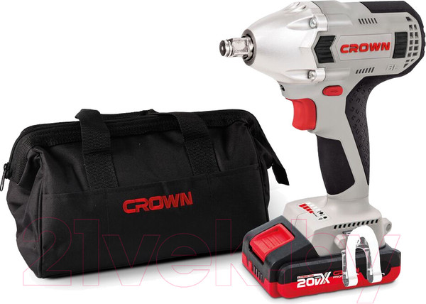 Изображение товара Аккумуляторный гайковерт CROWN CT22015HX-2 TB