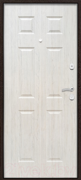 Изображение товара Входная дверь Промет Орион Марс 4 96x205 (правая, дуб пикар/антик медь)