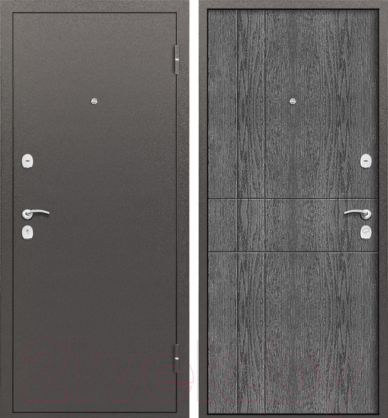 Изображение товара Входная дверь Промет Марс 6 96x205 (правая, Mocco ПФ-022/шале графит)