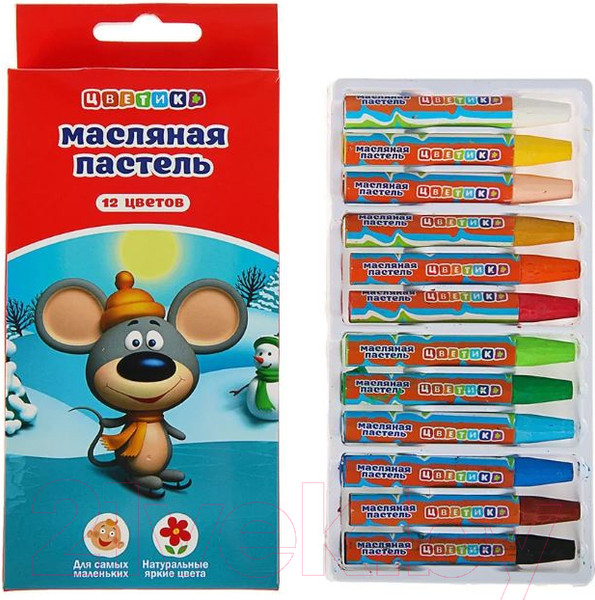 Изображение товара Набор масляной пастели Цветик 7041969 (12цв)