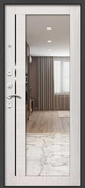 Изображение товара Входная дверь Промет Марс 12 86x205 (левая, антрацит рефлект/ларче)