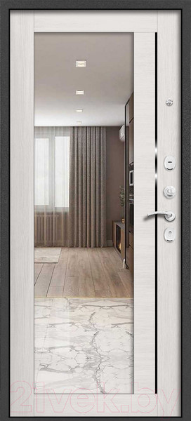 Изображение товара Входная дверь Промет Марс 12 86x205 (правая, антрацит рефлект/ларче)