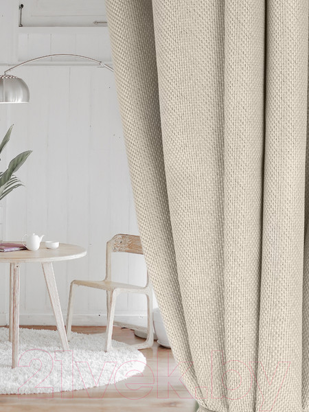 Изображение товара Комплект штор Soft Lines Рогожка димаут 2226-2 (250x260, молочный)