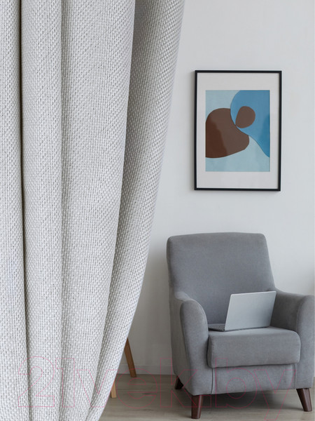 Изображение товара Комплект штор Soft Lines Рогожка димаут 2226-27 (250x270, серый)