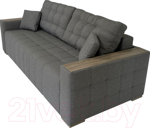 Изображение товара Диван ФорестДекоГрупп Милан 2 (Lux 05, рогожка светло-серый)