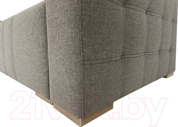 Изображение товара Диван ФорестДекоГрупп Милан 2 (Lux 05, рогожка светло-серый)