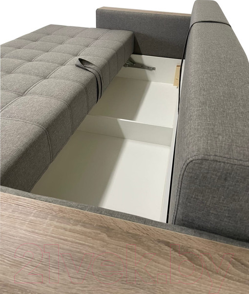 Изображение товара Диван ФорестДекоГрупп Милан 2 (Lux 05, рогожка светло-серый)