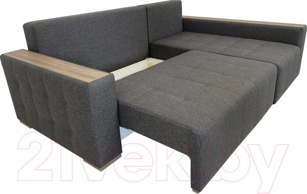Изображение товара Диван угловой ФорестДекоГрупп Милан 2 левый (Lux 06, рогожка пыльно-серый)