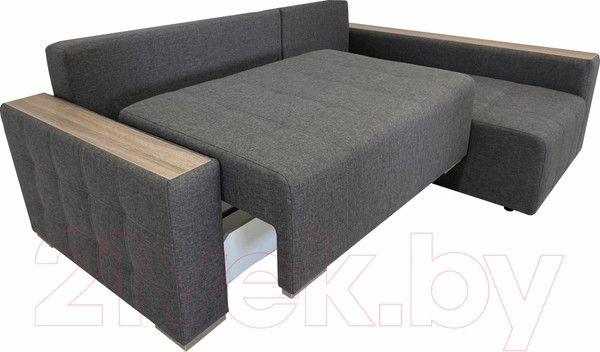 Изображение товара Диван угловой ФорестДекоГрупп Милан 2 левый (Lux 06, рогожка пыльно-серый)