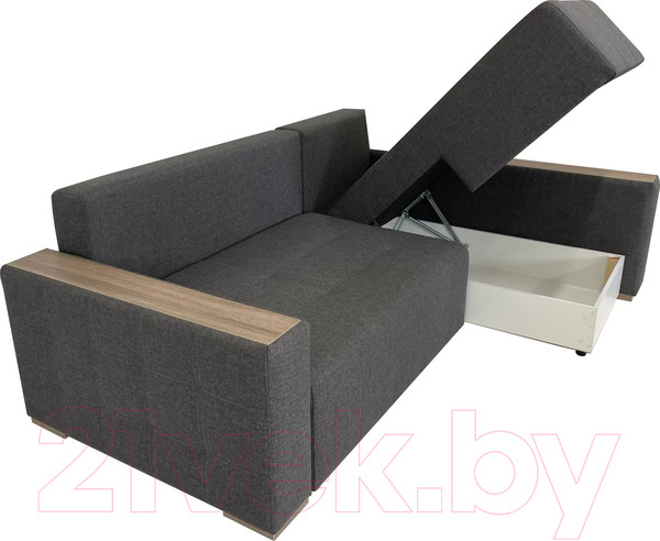 Изображение товара Диван угловой ФорестДекоГрупп Милан 2 левый (Lux 06, рогожка пыльно-серый)