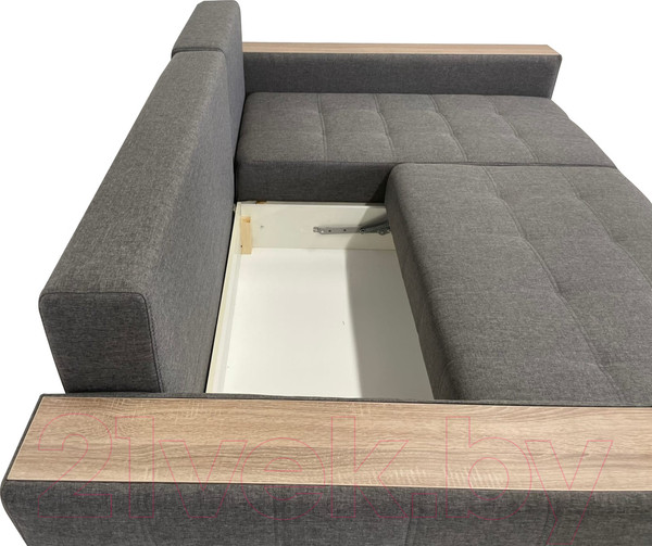 Изображение товара Диван угловой ФорестДекоГрупп Милан 2 левый (Lux 06, рогожка пыльно-серый)