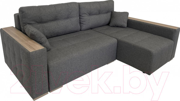 Изображение товара Диван угловой ФорестДекоГрупп Милан 2 левый (Lux 06, рогожка пыльно-серый)