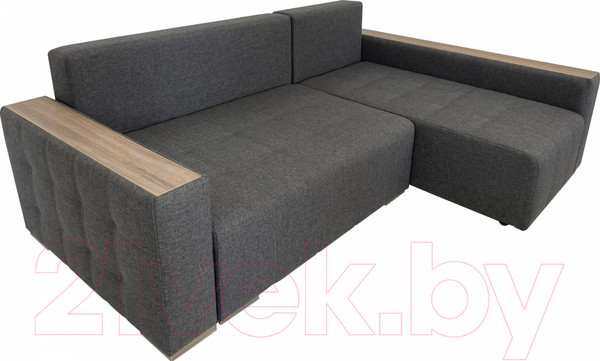 Изображение товара Диван угловой ФорестДекоГрупп Милан 2 левый (Lux 06, рогожка пыльно-серый)