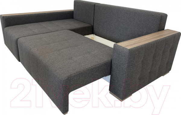 Изображение товара Диван угловой ФорестДекоГрупп Милан 2 правый (Lux 06, рогожка пыльно-серый)