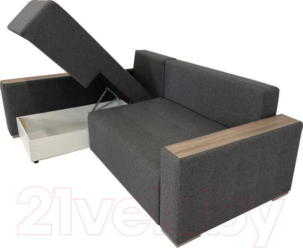 Изображение товара Диван угловой ФорестДекоГрупп Милан 2 правый (Lux 06, рогожка пыльно-серый)