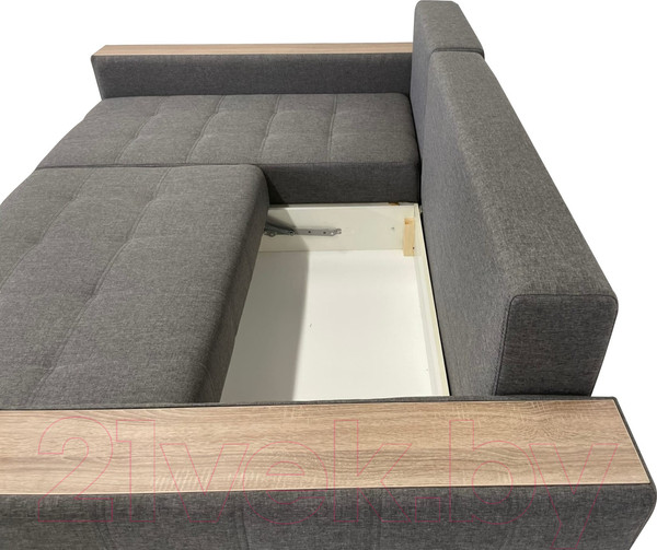 Изображение товара Диван угловой ФорестДекоГрупп Милан 2 правый (Lux 06, рогожка пыльно-серый)