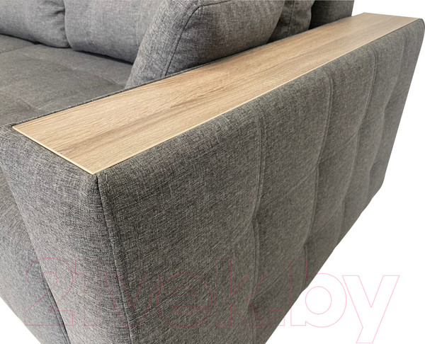 Изображение товара Диван угловой ФорестДекоГрупп Милан 2 правый (Lux 06, рогожка пыльно-серый)