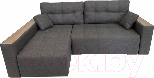 Изображение товара Диван угловой ФорестДекоГрупп Милан 2 правый (Lux 06, рогожка пыльно-серый)