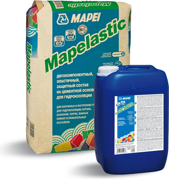 Изображение товара Гидроизоляция цементная Mapei Mapelastic A (24кг)