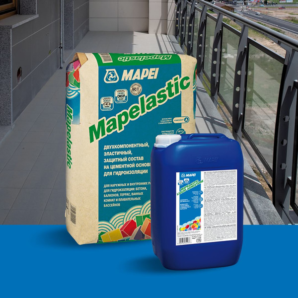 Изображение товара Гидроизоляция цементная Mapei Mapelastic A (24кг)