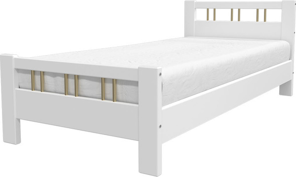 Изображение товара Односпальная кровать Bravo Мебель Вероника 3 90x200 (белый античный)