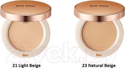 Изображение товара Пудра компактная The Saem Eco Soul Perfect Cover Pact 21 Light Beige (11г)