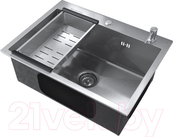 Изображение товара Мойка кухонная Ulgran Steel 60x45 (брашированная сталь)