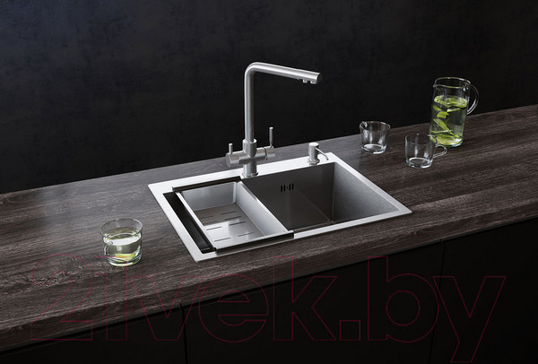 Изображение товара Мойка кухонная Ulgran Steel 60x45 (брашированная сталь)